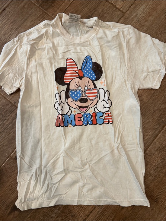 Comfort Colors Tops - Comfort Colors White Kids Minnie Mouse 'America' Graphic Tee